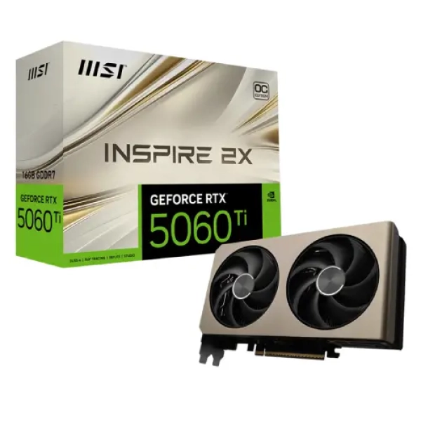 MSI GeForce RTX 5060 Ti 16G INSPIRE 2X OC 16GB GDDR7 Graphics Card